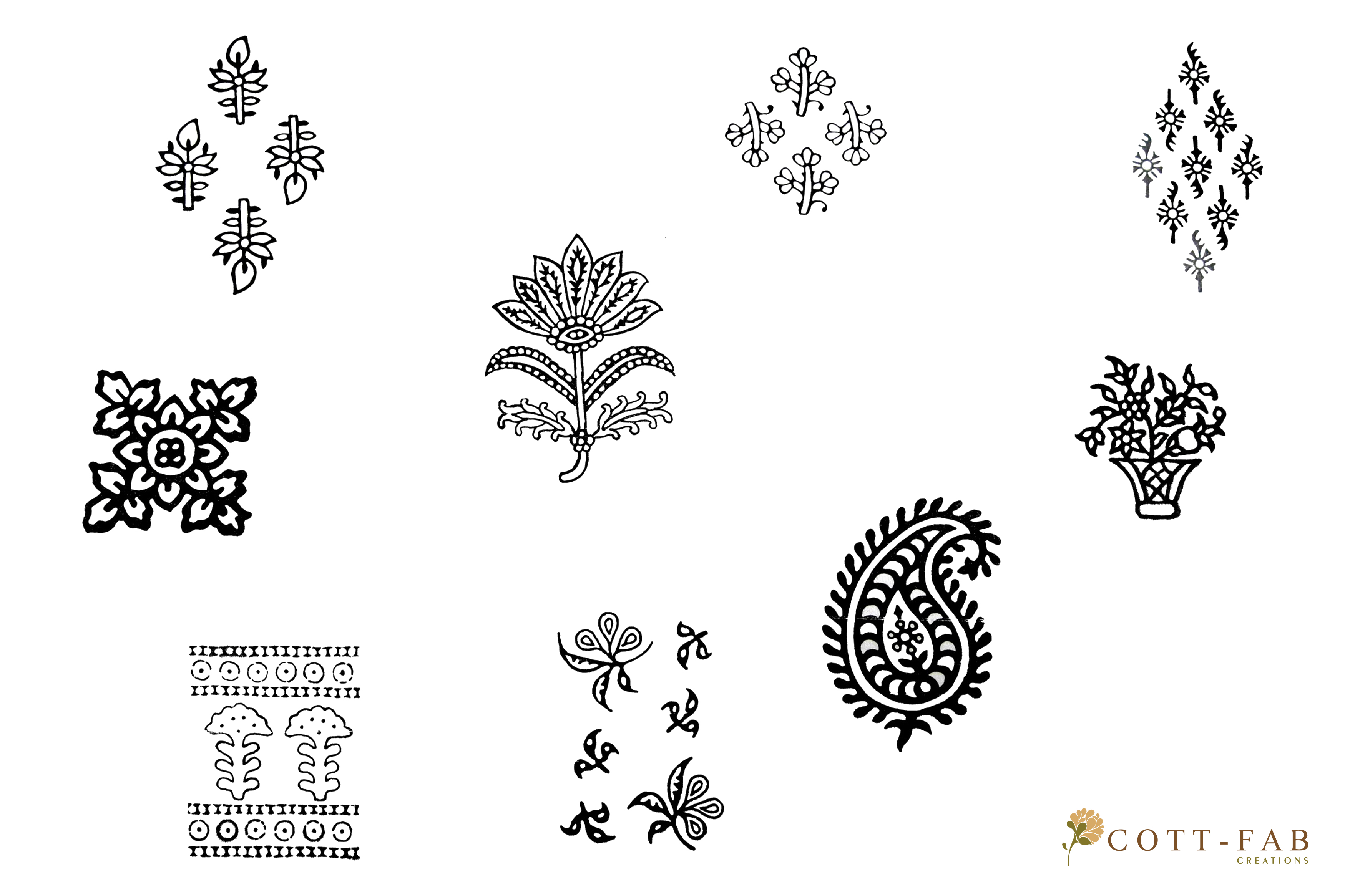 Natural dyes and motifs give Dabu prints their earthy character.
