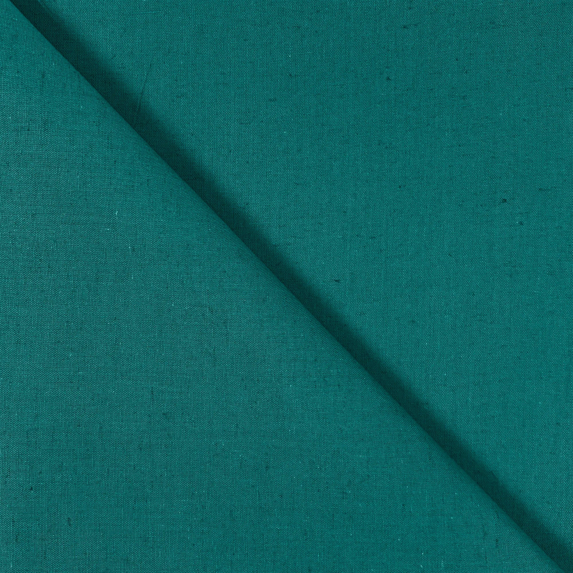 Turquoise Cotton Linen Fabric